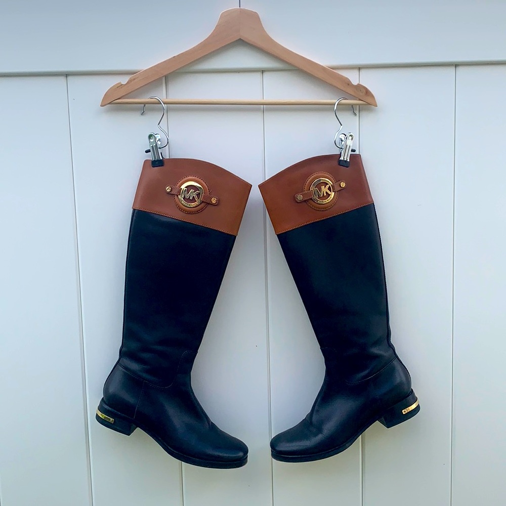 Michael Kors black/brown tall boots